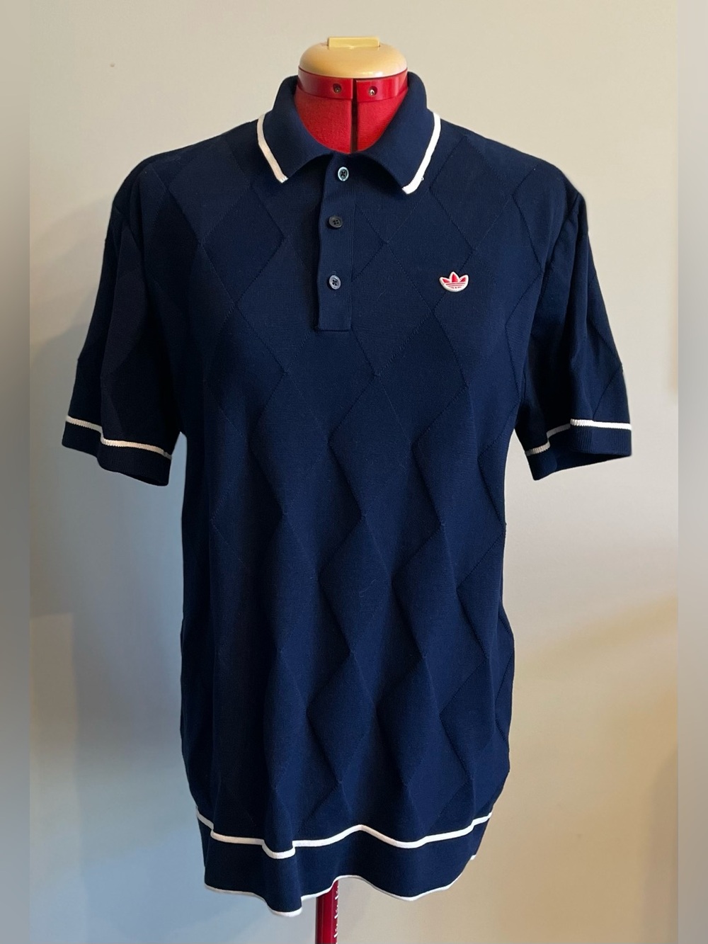 Adidas - navy blue polo shirt Size Medium
